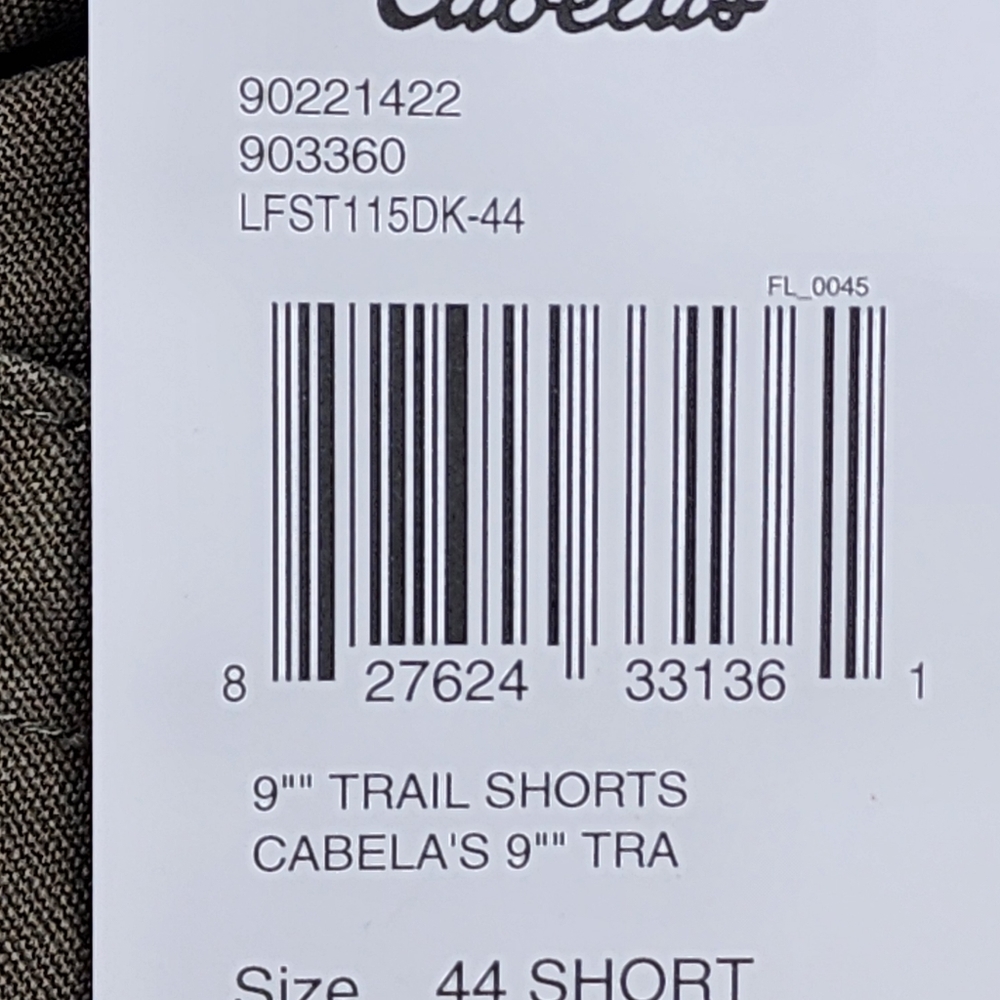 NWT Cabela's Outdoors  Company Men's Trail Blazer Shorts Size 44 9" Inseam Green - Picture 9 of 15